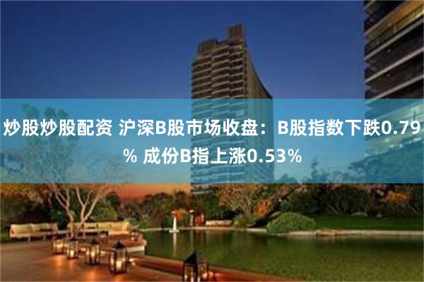 炒股炒股配资 沪深B股市场收盘：B股指数下跌0.79% 成份B指上涨0.53%