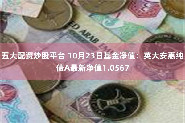 五大配资炒股平台 10月23日基金净值：英大安惠纯债A最新净值1.0567